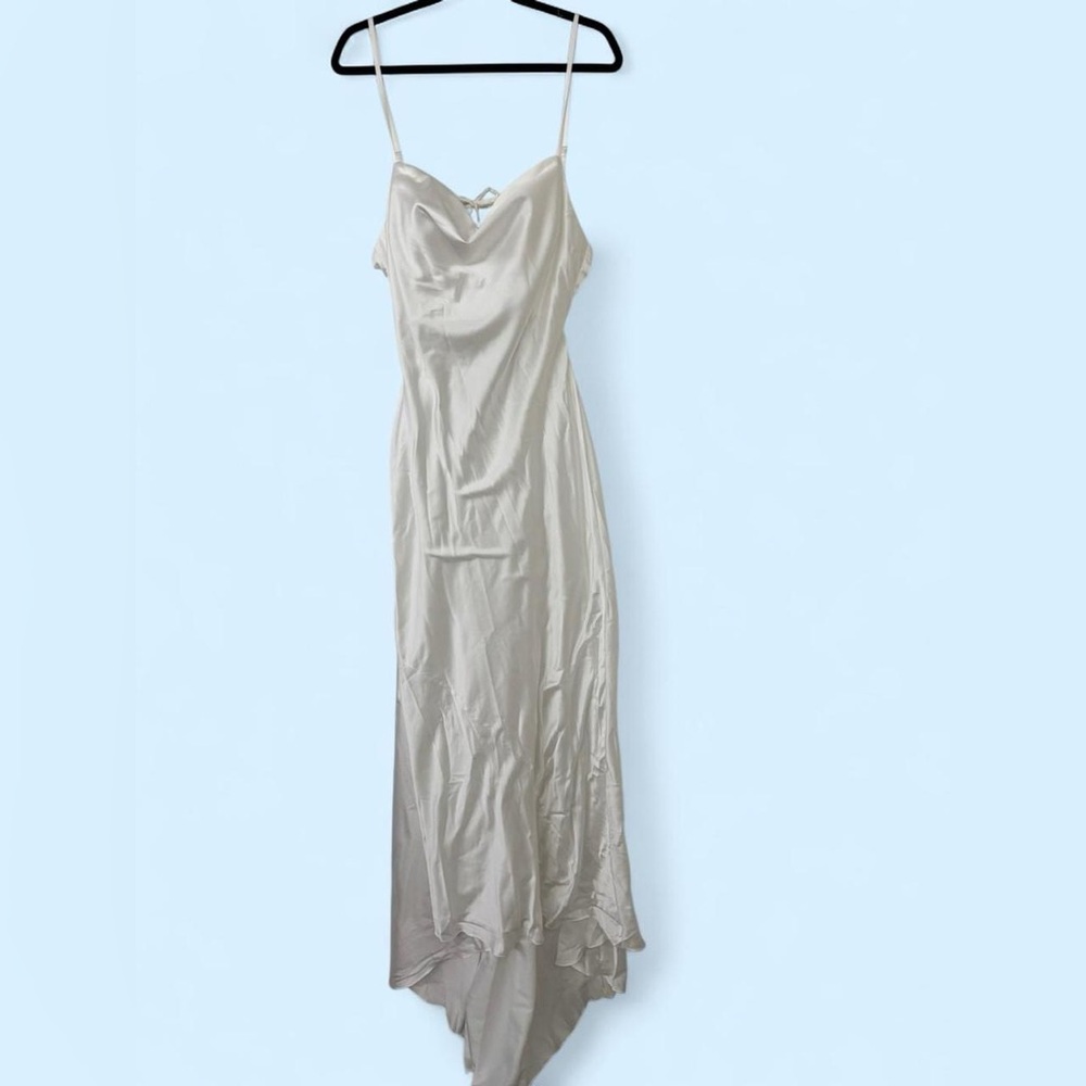 Elegant White Satin Wedding Dress